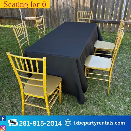 Chiavari Table 6ft Set