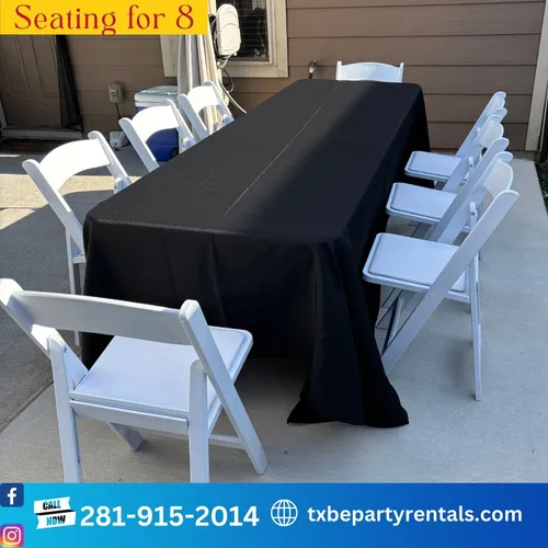 Garden Chair Table 8ft Set