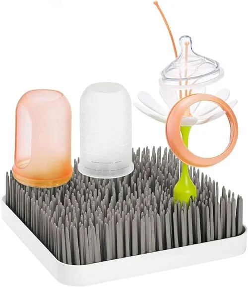 Boon Grass Plastic Drying Rack - Modern Countertop Baby Bottle Organizer