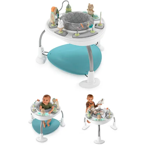 Ingenuity Spring & Sprout 2-in-1 Baby Activity Center Jumper and Table with Infant Toys - Ages 6 Months