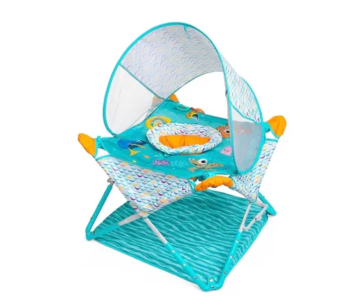 Bright Starts Disney Baby Finding Nemo Pop 'N Jump Foldable Activity Center, Indoor/Outdoor, Unisex, 6 Months+