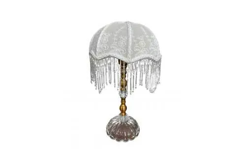 LN193 - White Lace Lamp Shade - Table Top