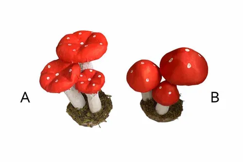 AFM05 Mushroom - Polka Dot Red and White