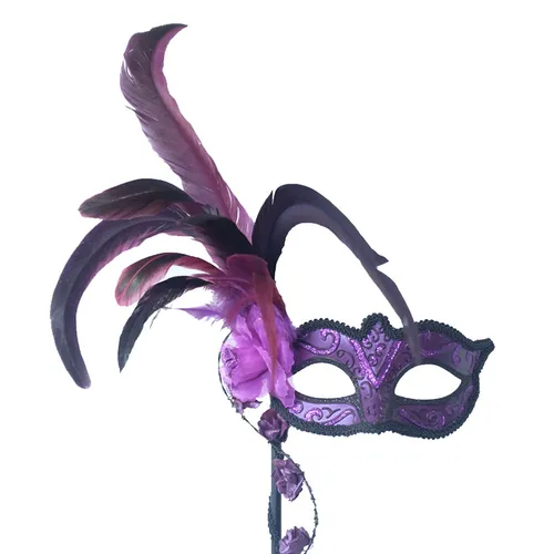 PR043 Ornate Mask - Black & Purple 