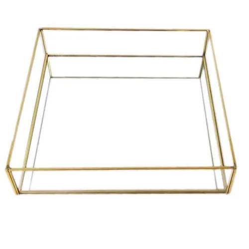 TY080 Tray - Mirror Gold Square