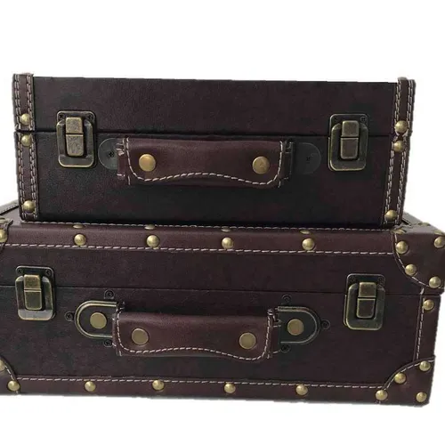 VL023 Vintage Luggage - Dark Brown Mini 