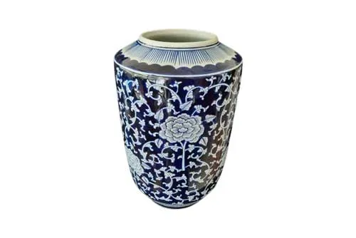 FV13 Floral Vase - Blue & White