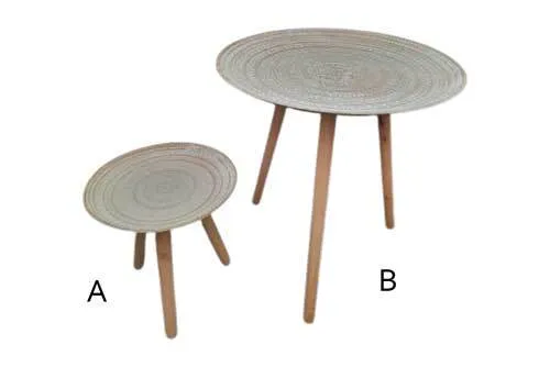 FT130 Table - Boho Round White