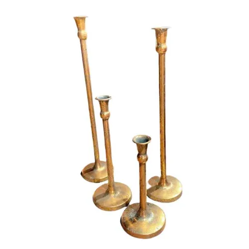 LN141 Candle Holder - Gold Rustic Set