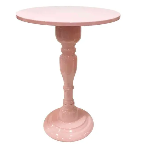 CS46 Cake Stand - Pink Metal Medium Pedestal