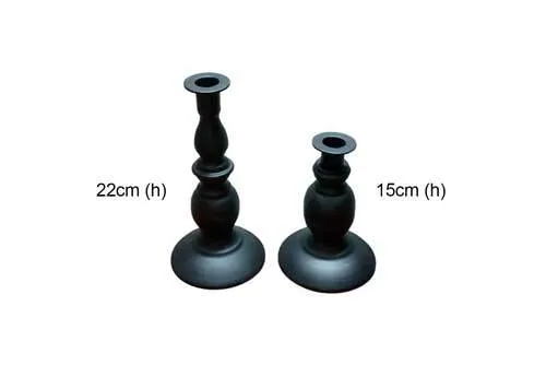 LN1262 Candle Holder - Black Set