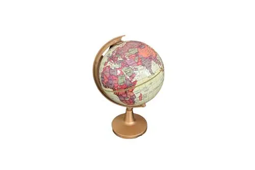 GB041 Globe - White & Gold Stand (Small)
