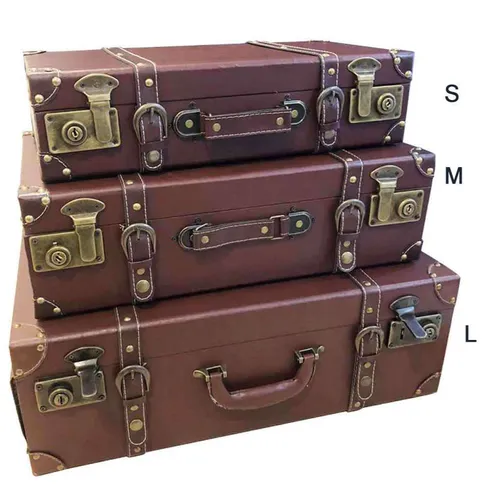 VL066 Vintage Luggage - Cinnamon large