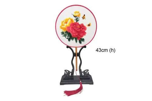 PRG085 Traditional Round Embroidered Fan
