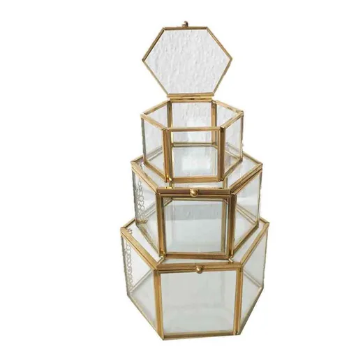 JB02 Jewelry Box - Set of 3  Hexagon