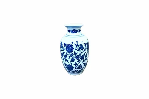 FV12 Floral Vase - Blue & White Small
