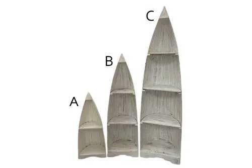 PR0731 Wooden Boat - White