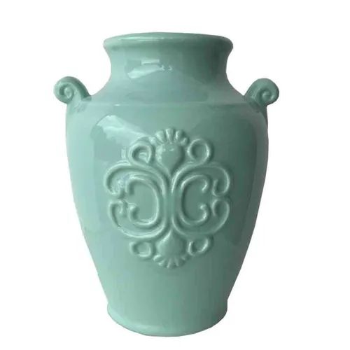 FV103 Vase - Green Milk Glass 