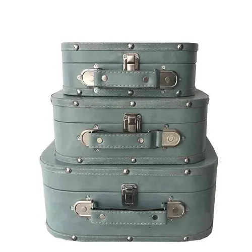 VL071 Vintage Luggage - Duck Egg Blue Small