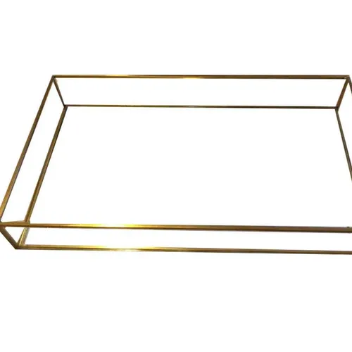 TY081 Tray - Mirror Gold Rectangle