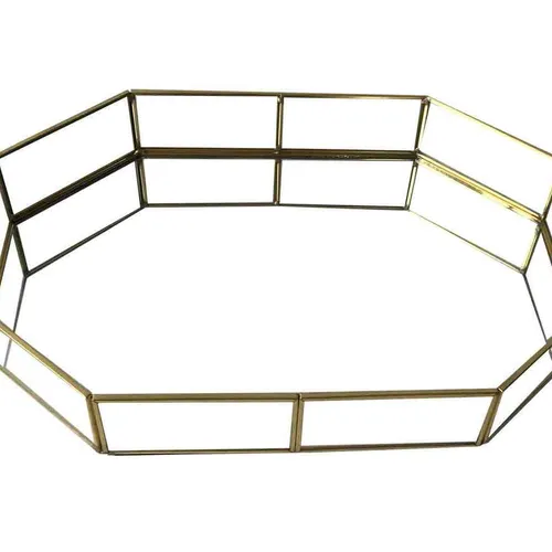 TY100  Tray - Mirror Gold Polygon