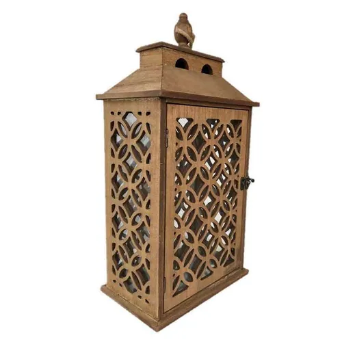 LN021 Lantern - Wooden Rustic Moroccan