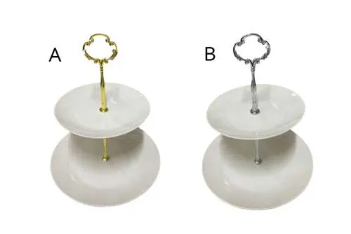 DS1241 Dessert Stand - 2 Tier White