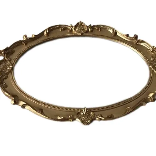 MW0156 Gold Tray - Oval Mirror 