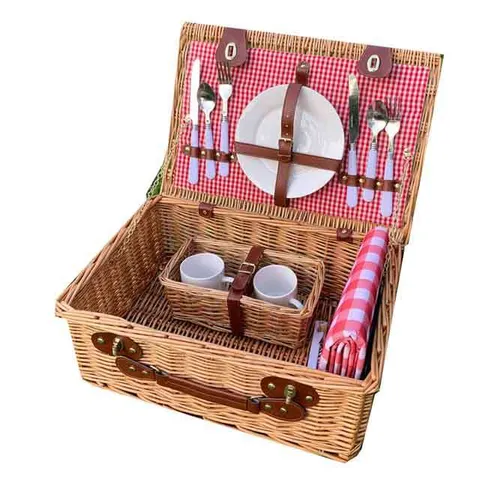 BS111 Picnic Basket - Set Gingham