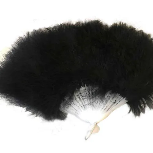 PRG081 Feathers Fan -Black