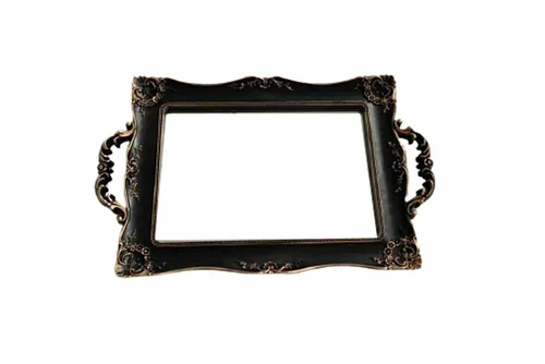 MW0159 Black Tray - Rectangle Mirror