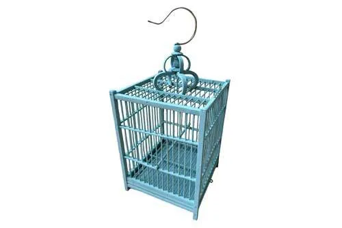 SB10 Bird Cage - Blue Wooden