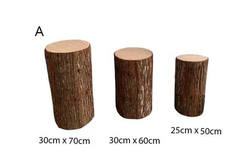 AP060 Pedestal - Wooden Tree Stump