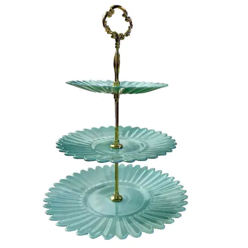 DS130 Dessert Stand -3 Tier Vintage Jadeite 