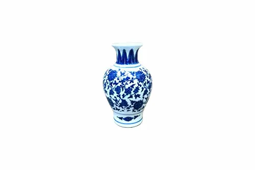 FV11 Floral Vase - Blue & White Small