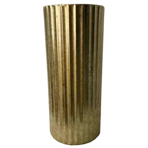 GW035 Gold Cylindrical Metal Vase - Tall