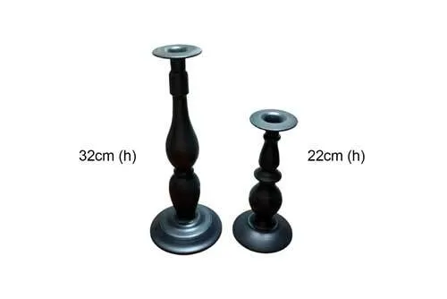LN1263 Candle Holder - Black Set