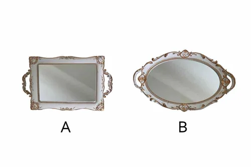 MW0163 Milky White Tray - Mirror