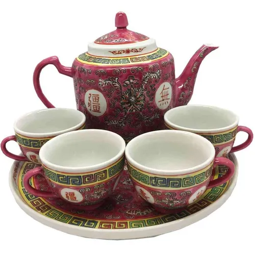 TS012 Tea Set - Longevity Red