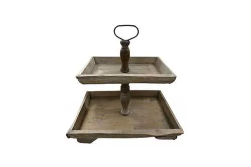DS1291 Dessert Stand - Rustic Metal 2 Tiers