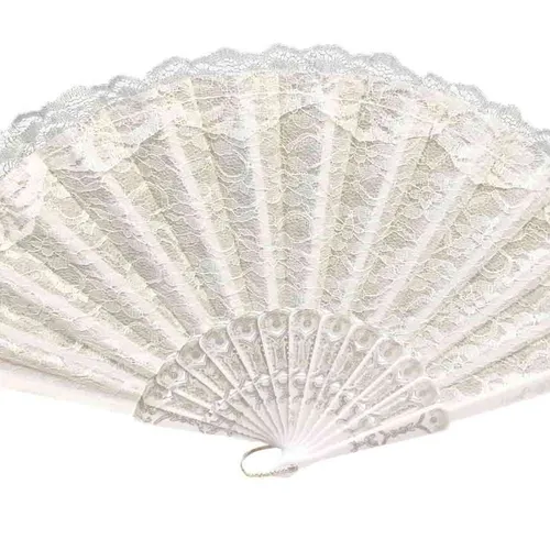 PRG05 Lace Fan - White