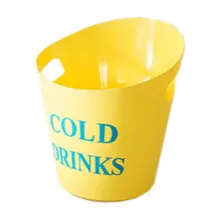 DT01 Cold Drinks Bucket - Yellow Plastic
