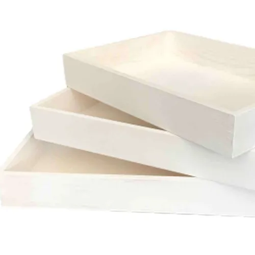 WD043 Wooden Tray Set - White Wash