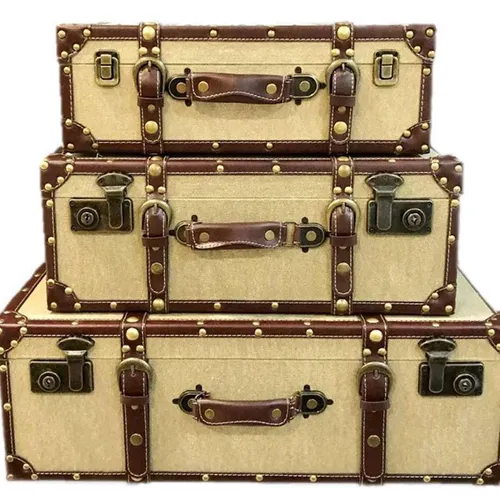 VL043 Vintage Luggage - Brown Coffee Medium