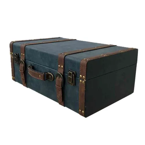 VL052 Vintage Luggage - Dusty Dark Blue