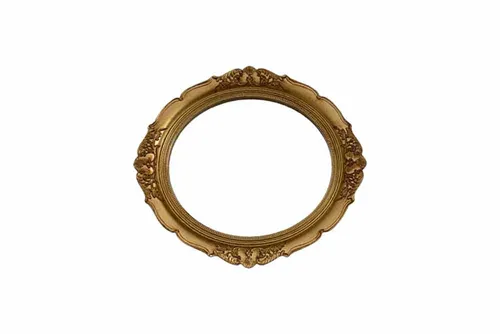MW0154 Gold Tray - Oval Mirror