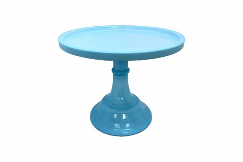 CS23 Cake Stand - Blue Milk Glass 26cm