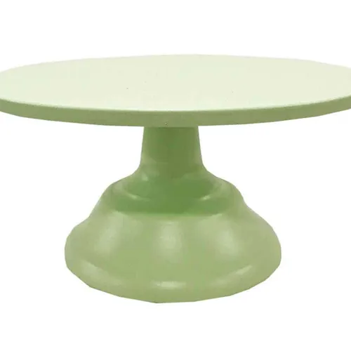 CS34 Cake Stand - Pastel Green Metal Short