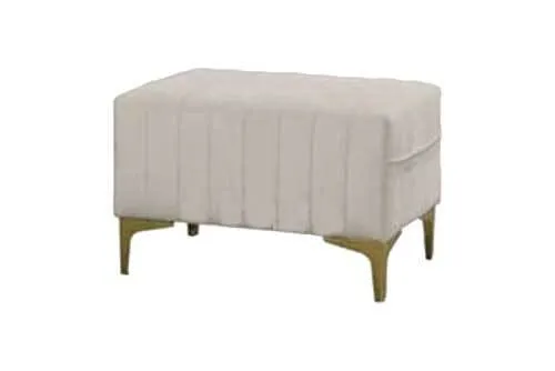 KR019 Velvet Stool - Gold Leg