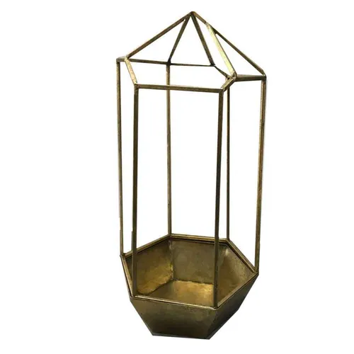 LN125 Centrepiece Holder - Gold Geometric